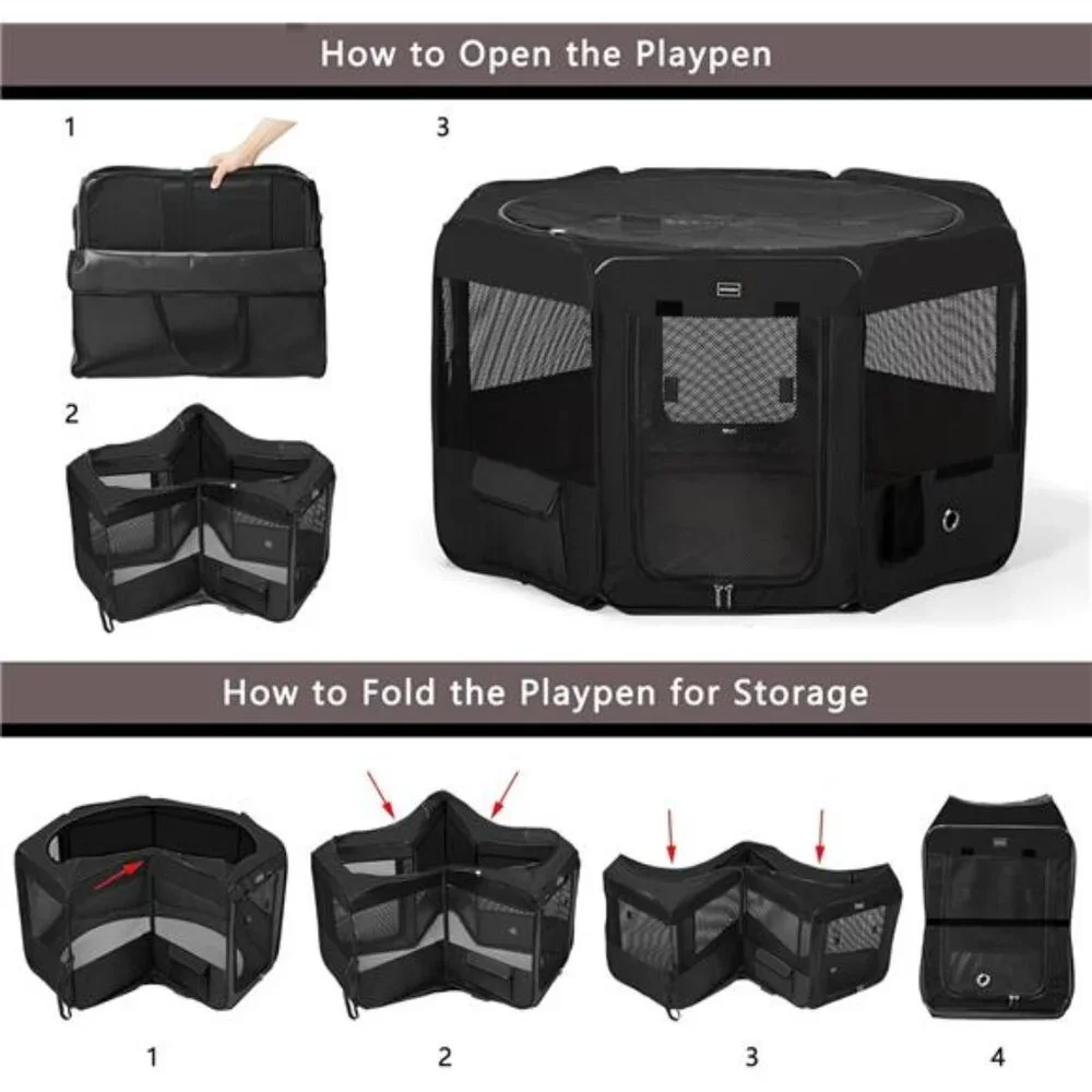 Dog Playpen Portable Pet Play Pens for Small Dog